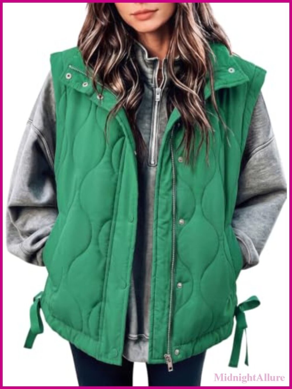 Women's Quilted Puffer Vest Lightweight Sleeveless Zip Jacket